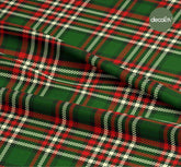 Digitally Printed Fabric with Plaid Patterns and New Year's Colors